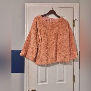 💗 Madewell Superfurry Oversized Tinted Blush Pink Sweater Top 💗